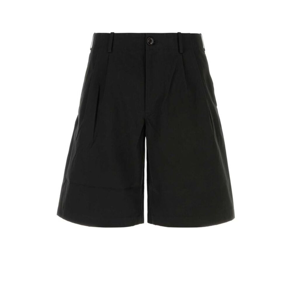 Our Legacy Men Black Cotton Bermuda Shorts